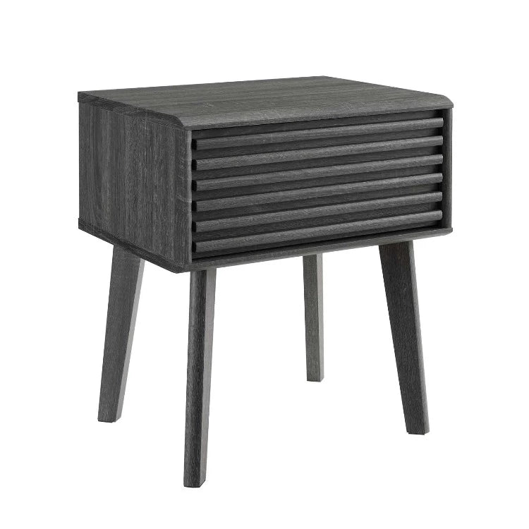Render Mid-Century Modern Nightstand/End Table in Charcoal @taylorraydesign