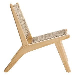 Saoirse Woven Rope Wood Accent Lounge Chair in Natural Natural @taylorraydesign
