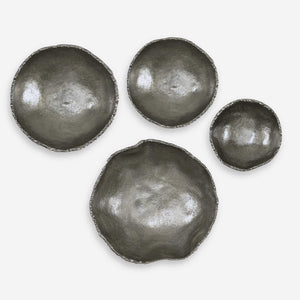 Lucky Coins Metal Wall Decor, Nickel S/4