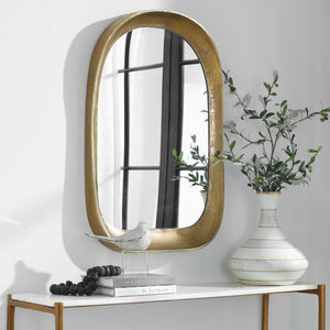 Bradano Arch Mirror, Brass