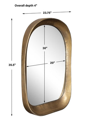 Bradano Arch Mirror, Brass