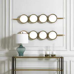 Button Decorative Mirror, Gold