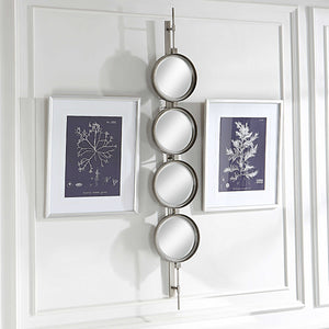 Button Decorative Mirror, Silver