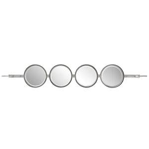 Button Decorative Mirror, Silver