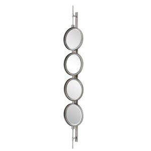 Button Decorative Mirror, Silver