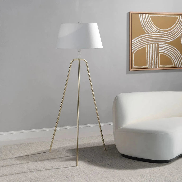 Bridget Contemporary Brass Floor Lamp @taylorraydesign