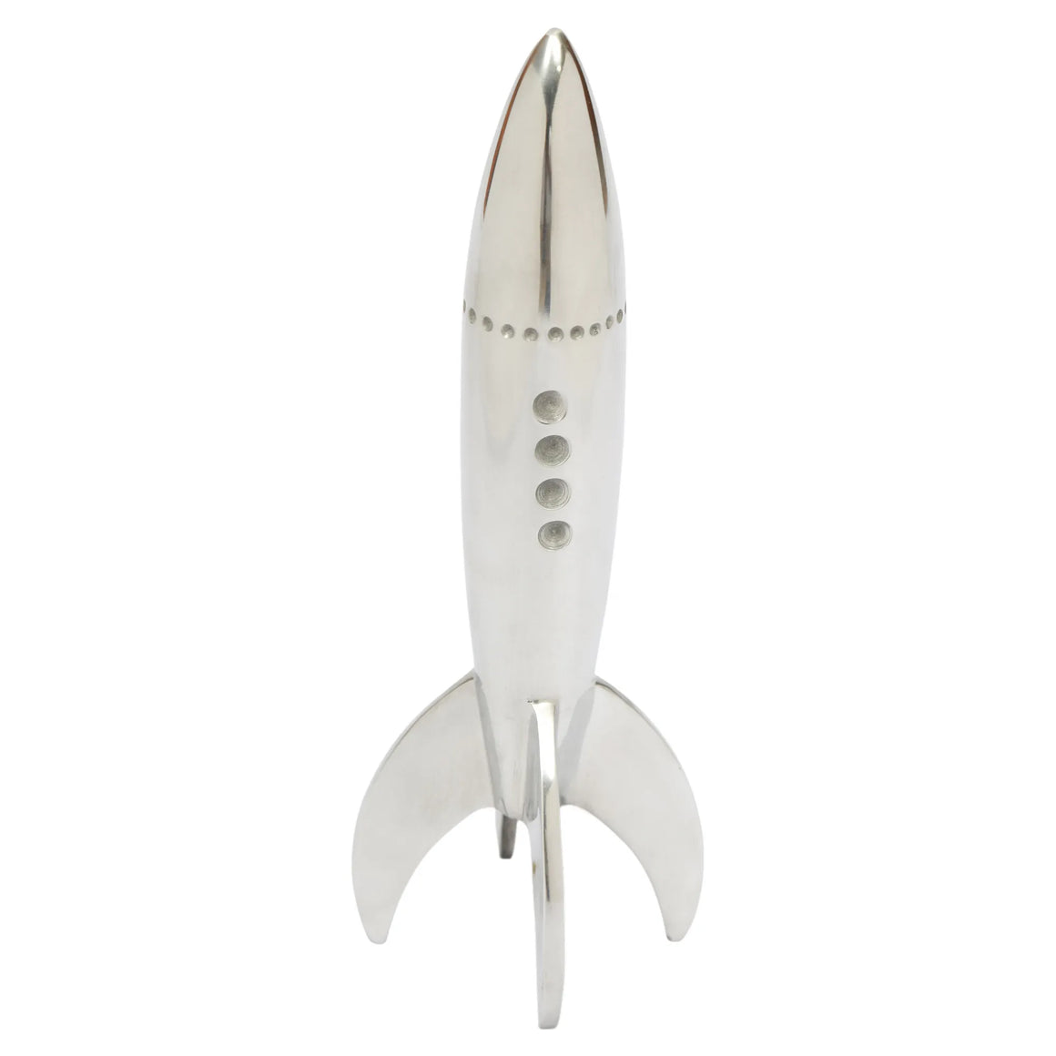 Rush Cast Aluminum Rocket Statue