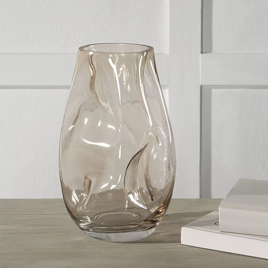 Tawny Organic Glass Vase