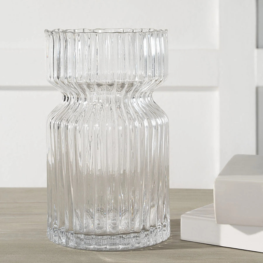 Gladys Fluted Glass Vase