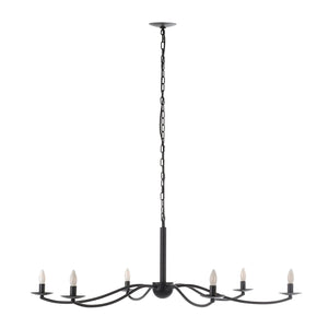 Landen Contemporary Black Chandelier