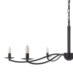 Landen Contemporary Black Chandelier