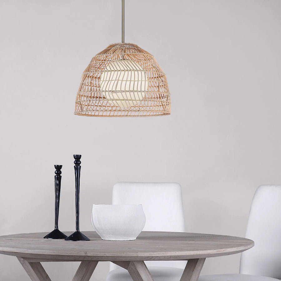 Palm Rattan Pendant Light - taylor ray decor