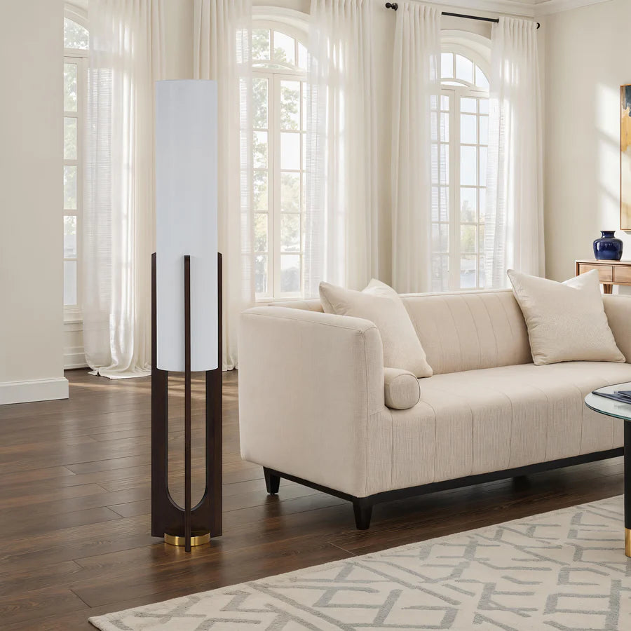 Mael Walnut Modern Floor Lamp - taylor ray decor