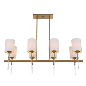 Awyr 8-Light Brass Chandelier