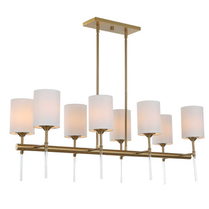 Awyr 8-Light Brass Chandelier