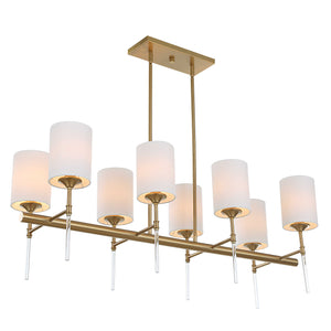 Awyr 8-Light Brass Chandelier