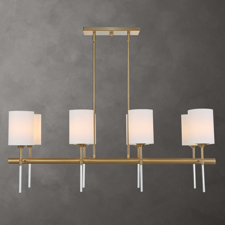 Awyr 8-Light Brass Chandelier