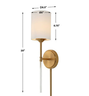 Awyr 1-Light Brass Sconce