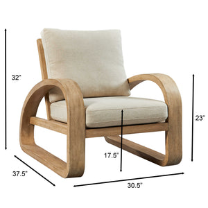 Barbora Wooden Accent Chair