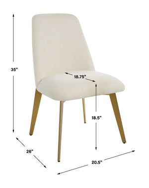 Vantage Off White Fabric Dining Chair