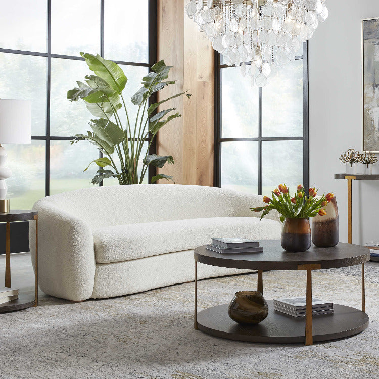 Capra Art Deco Sheepskin Sofa, White @taylorraydesign