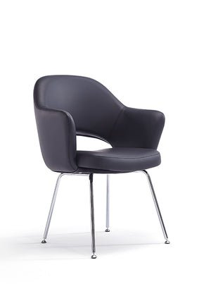 Melanie Guest Armchair in Carbon Black Nappa @taylorraydesign