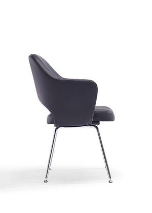 Melanie Guest Armchair in Carbon Black Nappa @taylorraydesign