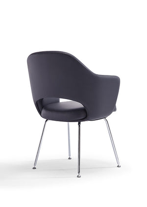 Melanie Guest Armchair in Carbon Black Nappa @taylorraydesign