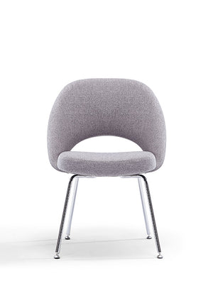 Melanie Armless Guest Chair in Groovy Gray Fabric @taylorraydesign
