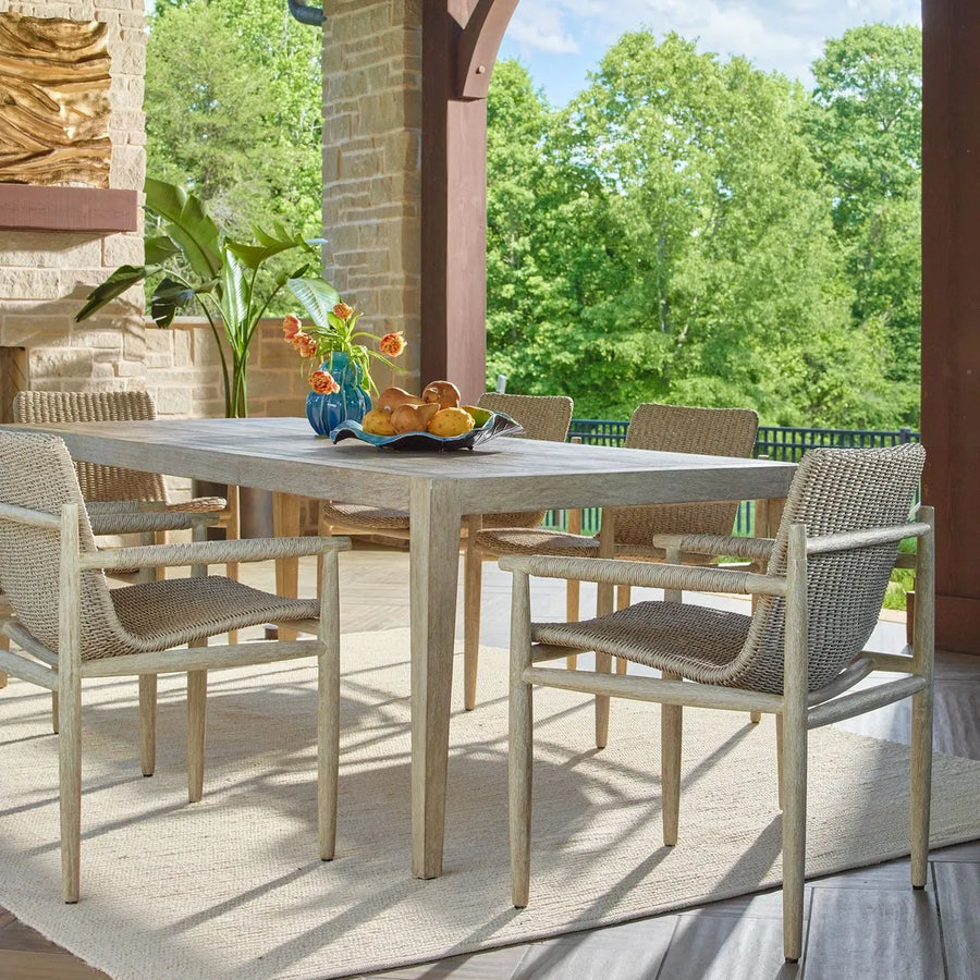 Sumba Outdoor Dining Armchair in Oatmeal - taylor ray decor
