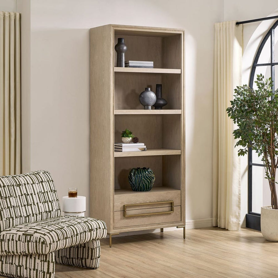 Alessia Contemporary Light Oak Etagere