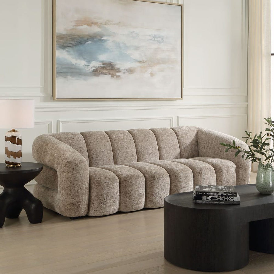 Modella Contemporary Chenille Sofa