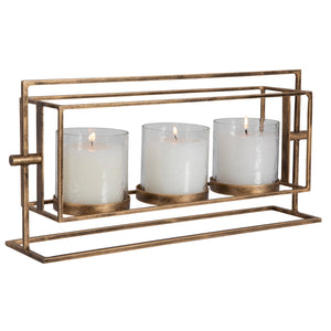 Wenman Gold Triple Candleholder