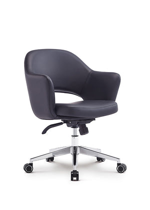 Melanie Swivel-Tilt Conference Chair in Carbon Black Nappa @taylorraydesign