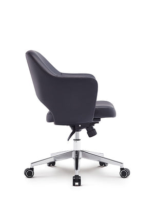 Melanie Swivel-Tilt Conference Chair in Carbon Black Nappa @taylorraydesign