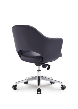 Melanie Swivel-Tilt Conference Chair in Carbon Black Nappa @taylorraydesign