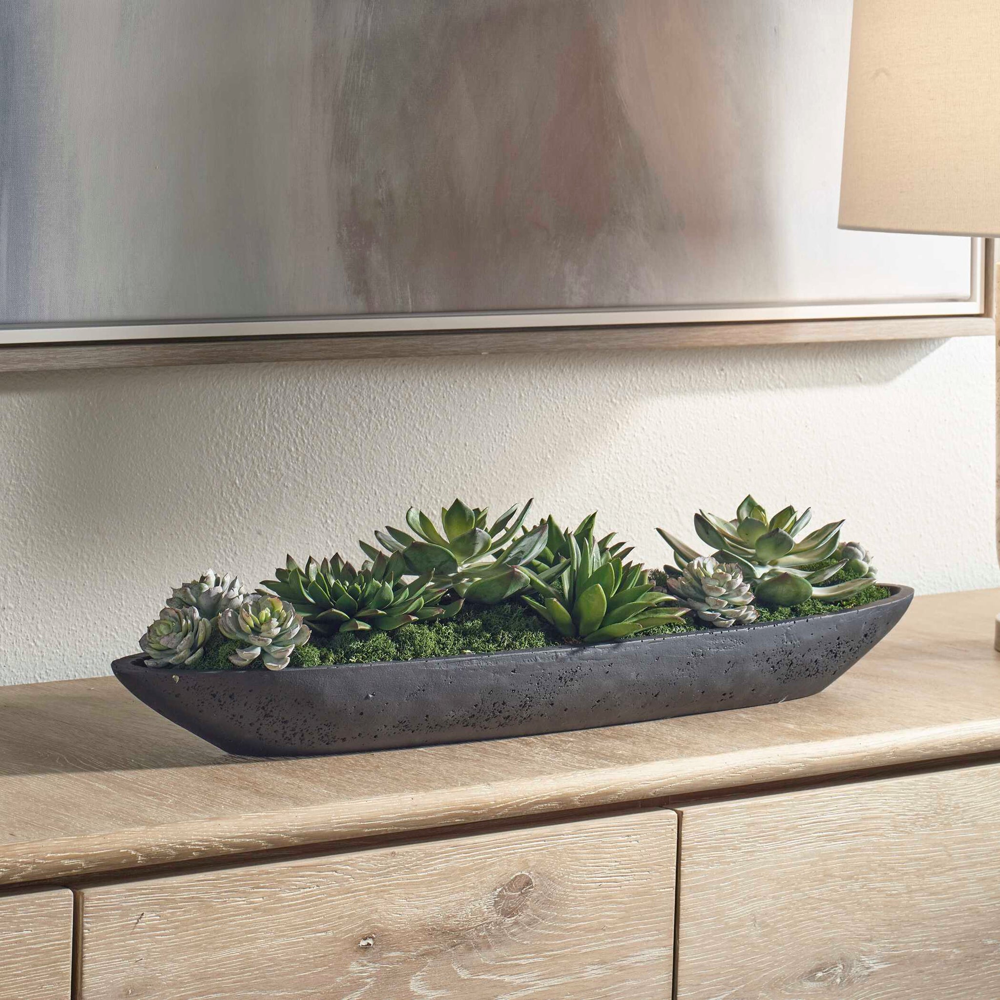 succulent bowl centerpiece Uttermost 60260 Verde Succulent Centerpiece In Bowl