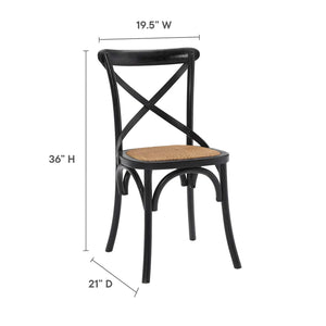 Gear Rustic Wood Dining Side Chairs, S/4