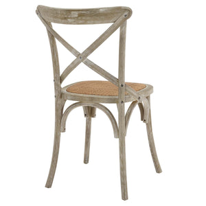 Gear Rustic Wood Dining Side Chairs, S/4