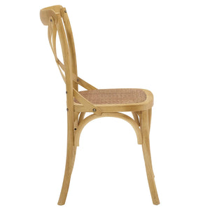 Gear Rustic Wood Dining Side Chairs, S/4