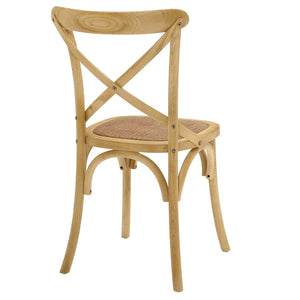 Gear Rustic Wood Dining Side Chairs, S/4