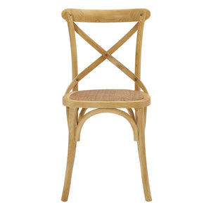 Gear Rustic Wood Dining Side Chairs, S/4