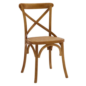 Gear Rustic Wood Dining Side Chairs, S/4