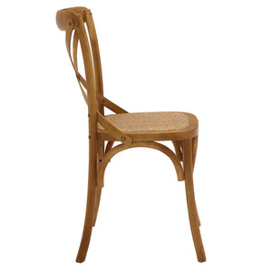 Gear Rustic Wood Dining Side Chairs, S/4