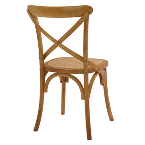 Gear Rustic Wood Dining Side Chairs, S/4