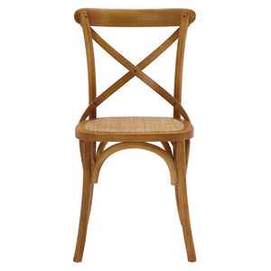 Gear Rustic Wood Dining Side Chairs, S/4