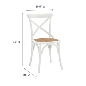 Gear Rustic Wood Dining Side Chairs, S/4