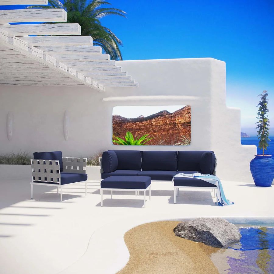 Harmony 6-Piece Outdoor Aluminum Sectional Sofa Set