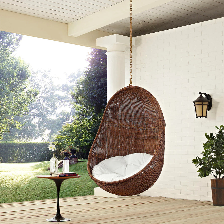 Bean Outdoor Patio Rattan Swing Chair - taylor ray decor
