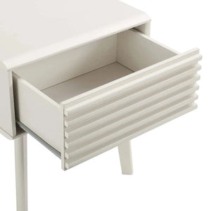 Render Mid-Century Modern Nightstand/End Table in White @taylorraydesign